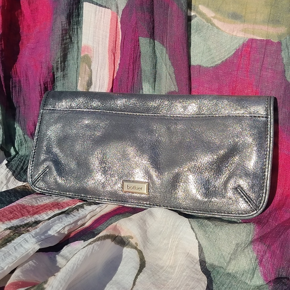 Botkier Platinum Leather Clutch - Picture 7 of 9